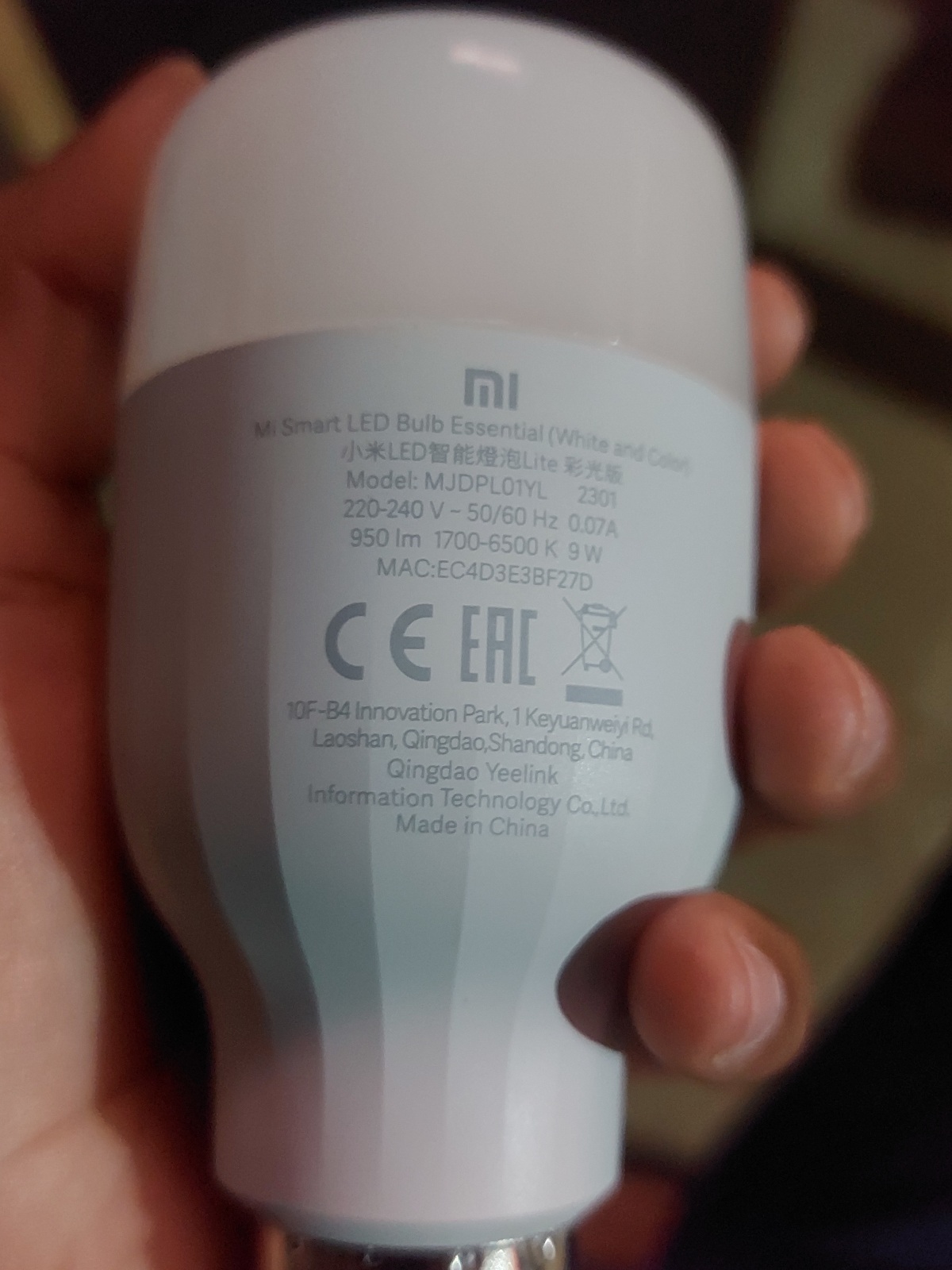 Foco Inteligente Xiaomi Mi LED Bombilla Esencial Blanca y Color 69w-950Im -  ACP Tecnopolis