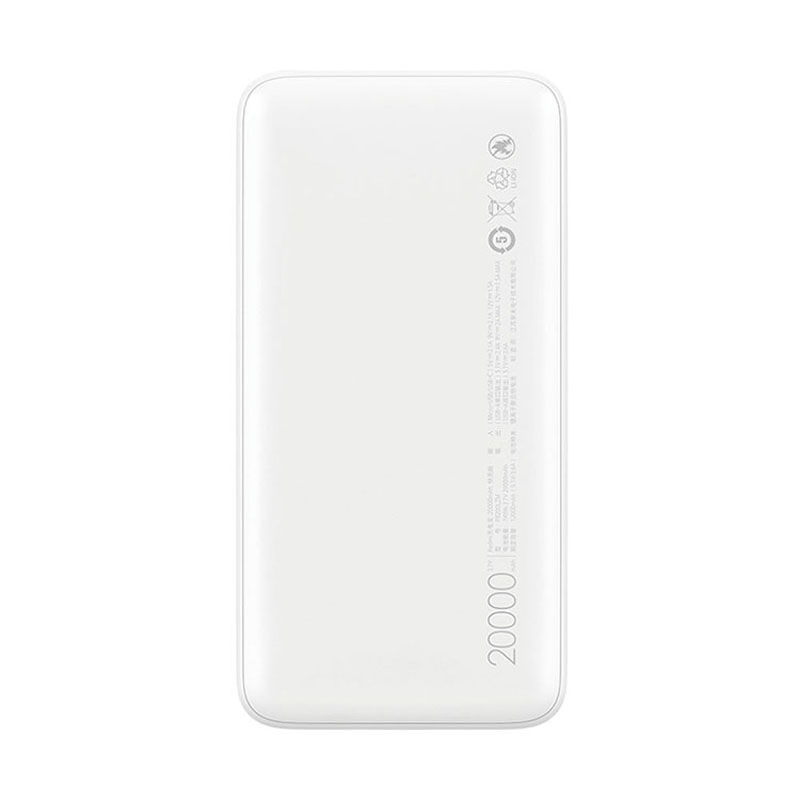 Batería Portátil Xiaomi Power Bank Redmi 18w 20000mAh Fast Charge White
