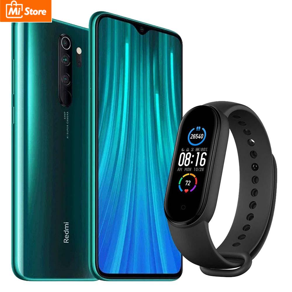 Redmi Note 8 Pro Forest Green 6Gb Ram 64Gb Rom Xiaomi +Band 5+ Earphones 2 Basic+ Business Backpack