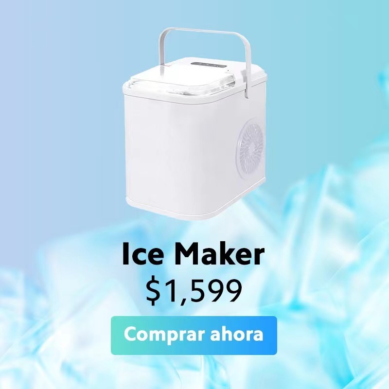 Máquina de Hielo Mini Ice Maker White