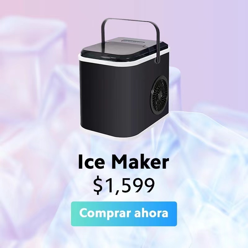 Máquina de Hielo Mini Ice Maker Black